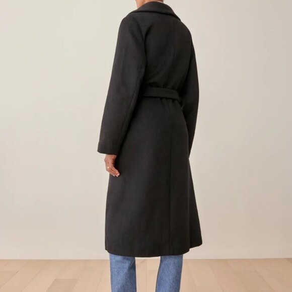 Reformation Greenwich Wool Coat in Black - Picture 2 of 10